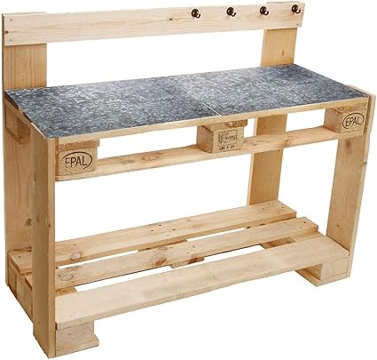 Dragimex Euro Pallets Plant Table 120 X 50 X 120 Cm 4 Hooks In Euro Pallet Look Garden Table Plant Table Garden Shelving Shelving Shelving Garden Patio Conservatory Plant Table Gardening Rack Amazon De Garten