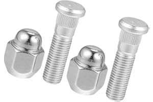 LALOCAPEYO 4pcs Wheel Studs M12x1.50 Chrome Wheel Lug Stud Nut Set Compatible with 2000-2018 Trailer Wheel Studs (4)