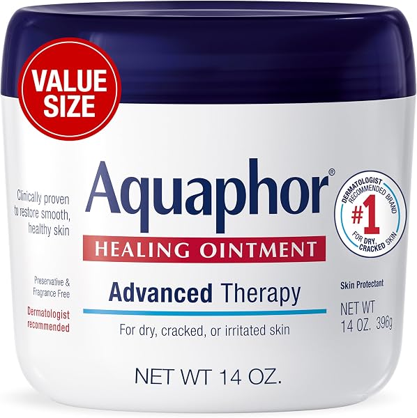 Aquaphor Healing Ointment, Advanced Therapy Skin Protectant, Multi-Purpose Healing Ointment and Body Moisturizer, For Dry, Cr