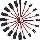 RGBZONE 10 Pcs 150mm/5.9inch RC Servo Extension Cable, Male to Female JR Plug RC Remote Control, ECS Wire Extension RC Servo 