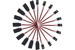 RGBZONE 10 Pcs 150mm/5.9inch RC Servo Extension Cable, Male to Female JR Plug RC Remote Control, ECS Wire Extension RC Servo 