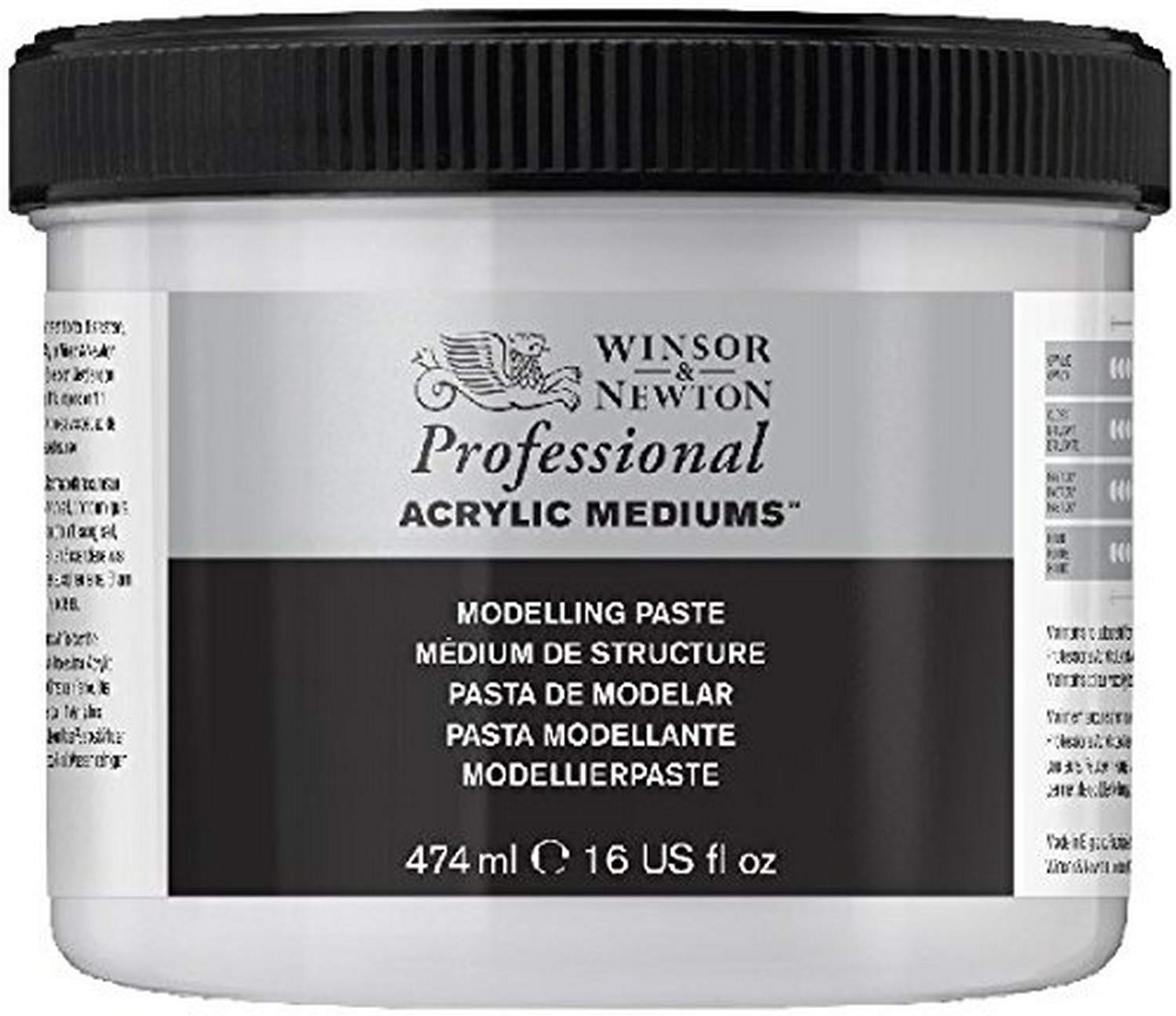 Winsor & Newton 3050917 modeling paste, structuring agent for acrylic paints - 474 ml — image 1