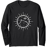 Zodiac Sign Aries Constellation Long Sleeve T-Shirt