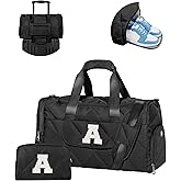 Elilier Gifts for Girls Women, Initial Duffle Bag, Personalized Gifts for Her, Teen Girl Gift Trendy Stuff, Overnight Weekender Bag with Toiletry Bag, Birthday Gift for Daughter, Friends, Mom, Sister