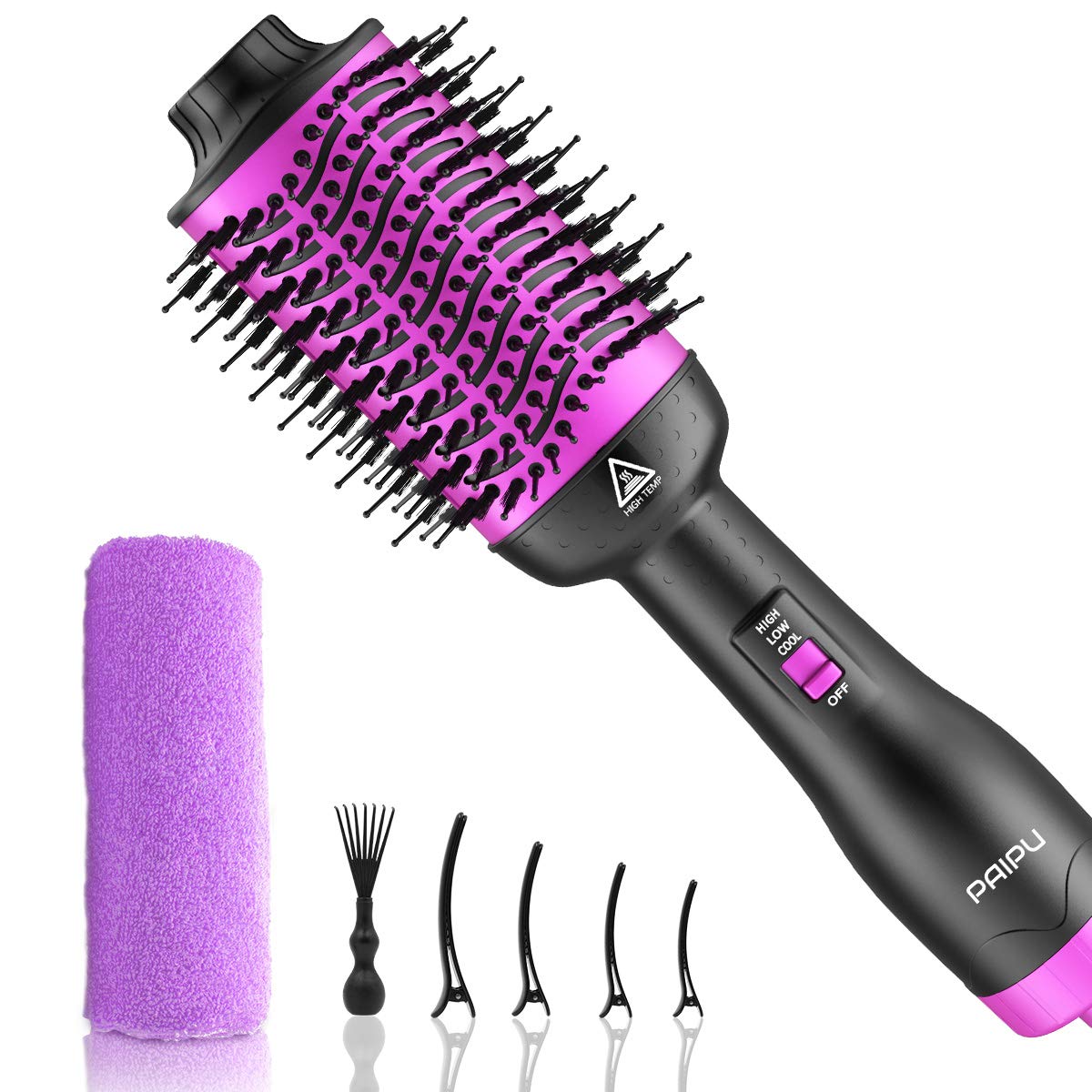 Hair Dryer Brush, One Step Hair Dryer and Volumizer with Negative Ion Featuring Anti-Frizz, 2020 Upgraded Blow Dryer Brush, 5-in-1 Hot Air Brush for Drying, Styling, Straightening, Curling