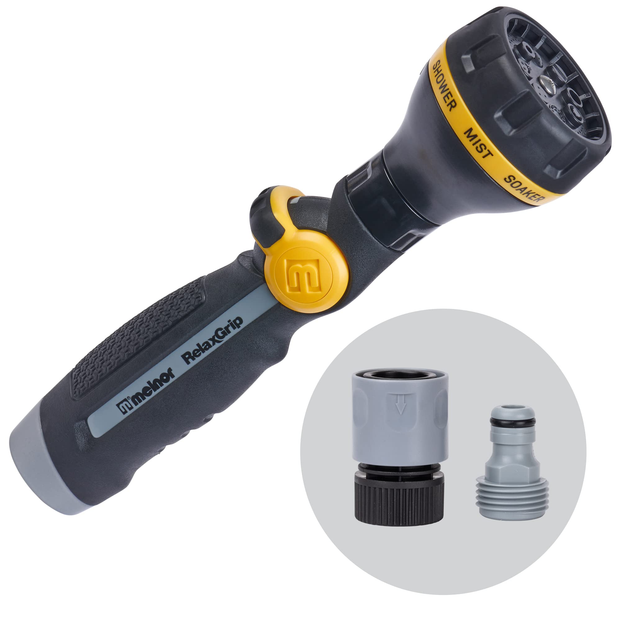 Photo 1 of Melnor 65190AMZ RelaxGrip Flashlight 8 Pattern Nozzle w/Adpt