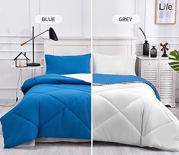 Amazon Com Down Alternative Reversible Comforter Set Queen Size