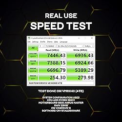 Fantom Drives VENOM8 4TB M.2 SSD - Up to 7400MB/s