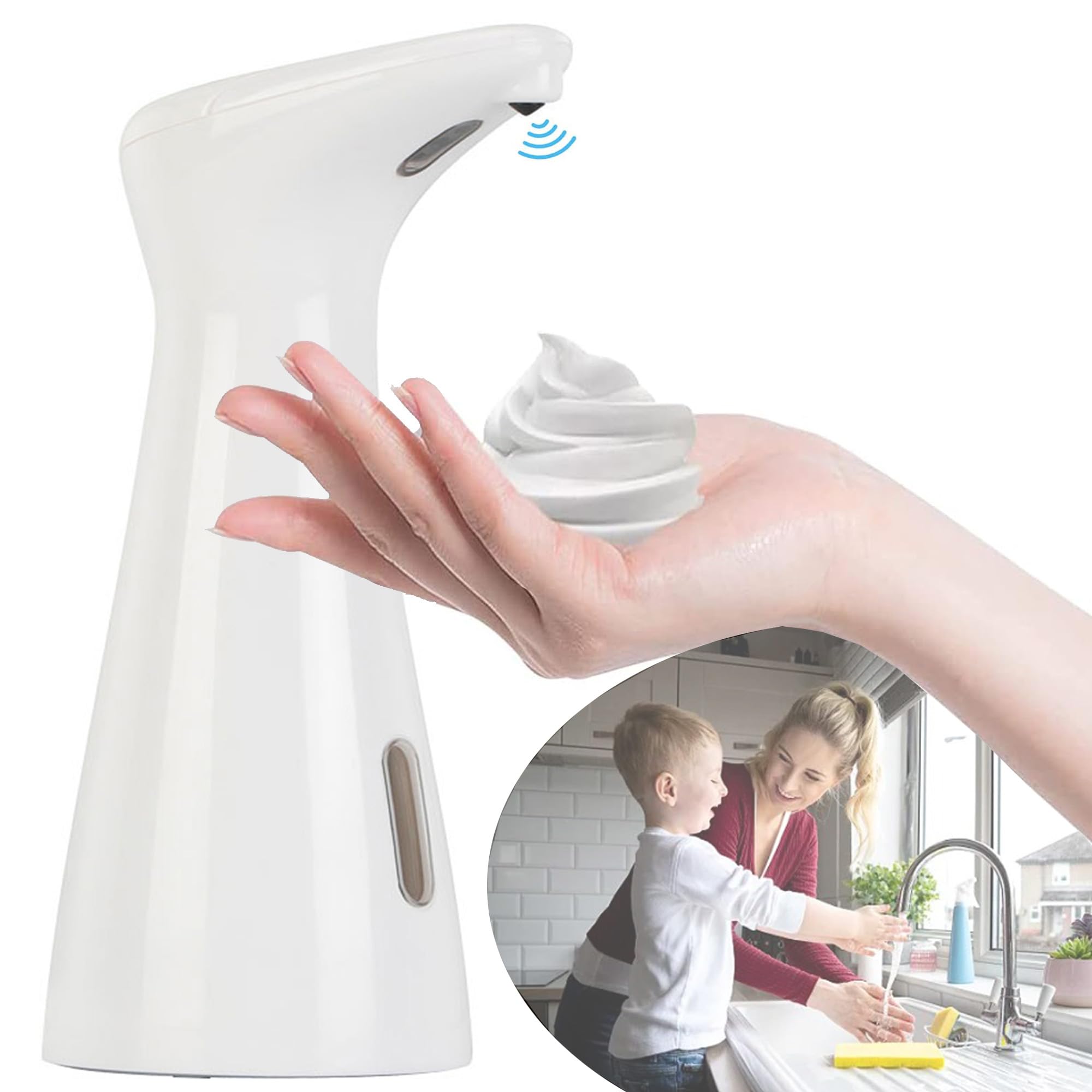 XUBX Automatic Soap Dispenser, Touchless Countertop Liquid Soap Dispensers with Smart Infrared Sensor, Hand Soap Distributor for Kitchen, Bath, Office, Hospital