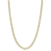 Kooljewelry Unisex Adult Miami Cuban Curb Chain - 14k Gold Filled Chain Necklace