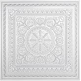 Art3d 12-Pack PVC Drop Ceiling Tiles, Plastic Sheet in White, 2 x 2 ft | Waterproof, Fire-Rated, Reusable, No Sag and Breakage, Compatible with Grid System, Suitable for Kitchen, Bathroom, Basement