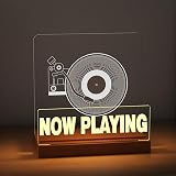 Ammonite Now Playing Vinyl Record Stand LED Light Wood Acrylic Display view 7