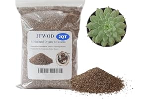 JFWOD 2QT Organic Vermiculite, Horticultural Vermiculite for Plants, Soil for Potted Plants, Vermiculite Coarse Hydroponic for Succulent Orchid Gardening Reptiles