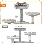 Yaheetech Cat Tree 158cm Cat Tower with Scratching Posts and 2 Houses view 6