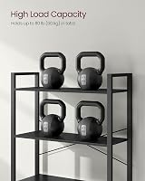 VASAGLE 6-Tier Bookshelf Ebony Black and Ink Black LLS082B56 30 x 80 x 186 cm view 7
