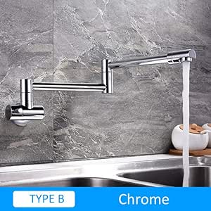 Cromo Níquel Latón negro Olla Grifo de llenado Grifo de cocina montado