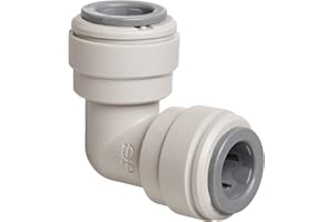 John Guest - PI0312S Acetal Copolymer Tube Fitting, Union Elbow, 3/8" Tube OD (Pack of 10)