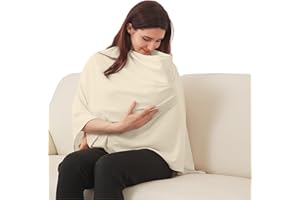 LAHILO Soft and Breathable Nursing Cover for Breastfeeding - Full Coverage, Machine Washable Breast Feeding Cover for Women