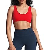 Aoxjox Women's Workout Sports Bras Basic Baddie Fitness Training Gym Bra Yoga Crop Tank