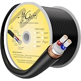 Bulk XLR Microphone Cable 500 Feet, Raw DIY Mic Spool Wire, 21 Gauge Audio Cable, OFC, 21AWG Tinned Copper 2-Conductor, Heavy-Duty, Spiral Copper Braided Shielding, Compatible with 3-Pin XLR Connector