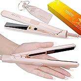 ANGENIL Ultra Mini Hair Straightener Flat Iron for Short Hair, 0.7 Inch Ceramic Dual Voltage Hair Straightener, Small Flat Iron Edges with Silicone Heat Resistant, Fast Heating (280℉- 320℉ -380℉)