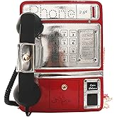 KUANG! Women Reflective Laser Fashion Telephone Shaped Shoulder Bag Ladies Funny Crossbody Bag Chain Purse