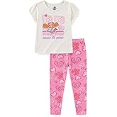 Paw Patrol Nickelodeon Skye Girls Short Sleeve T-Shirt and Legging Pants Set for Toddler and Big Kids