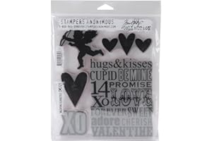 Stampers Anonymous Tim Holtz Cling Rubber Stamps: Valentine Silhouettes