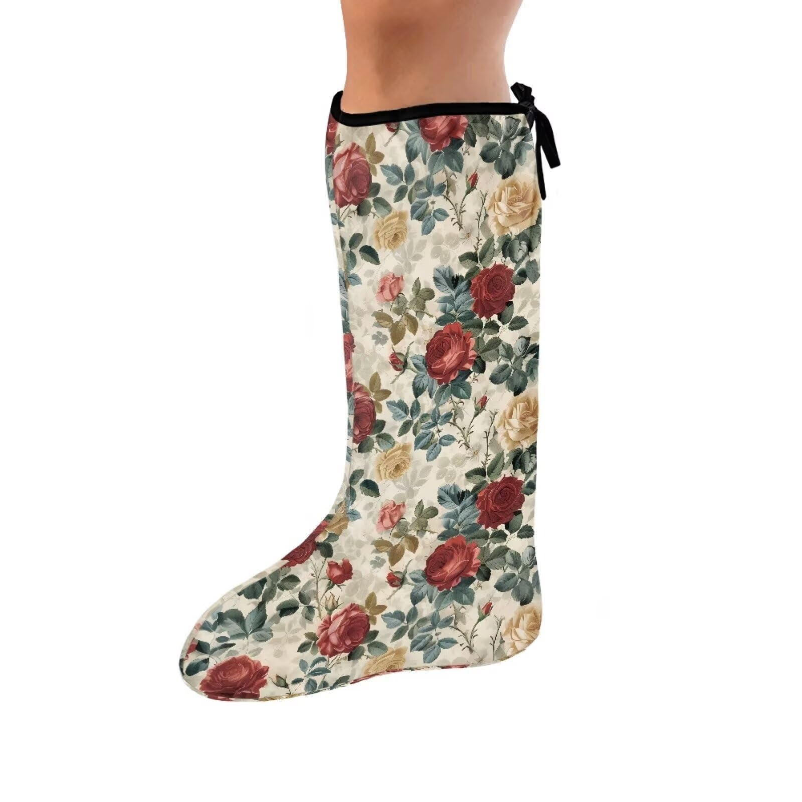 LedBack Floral Leg Cast Cover Vintage Roses Print