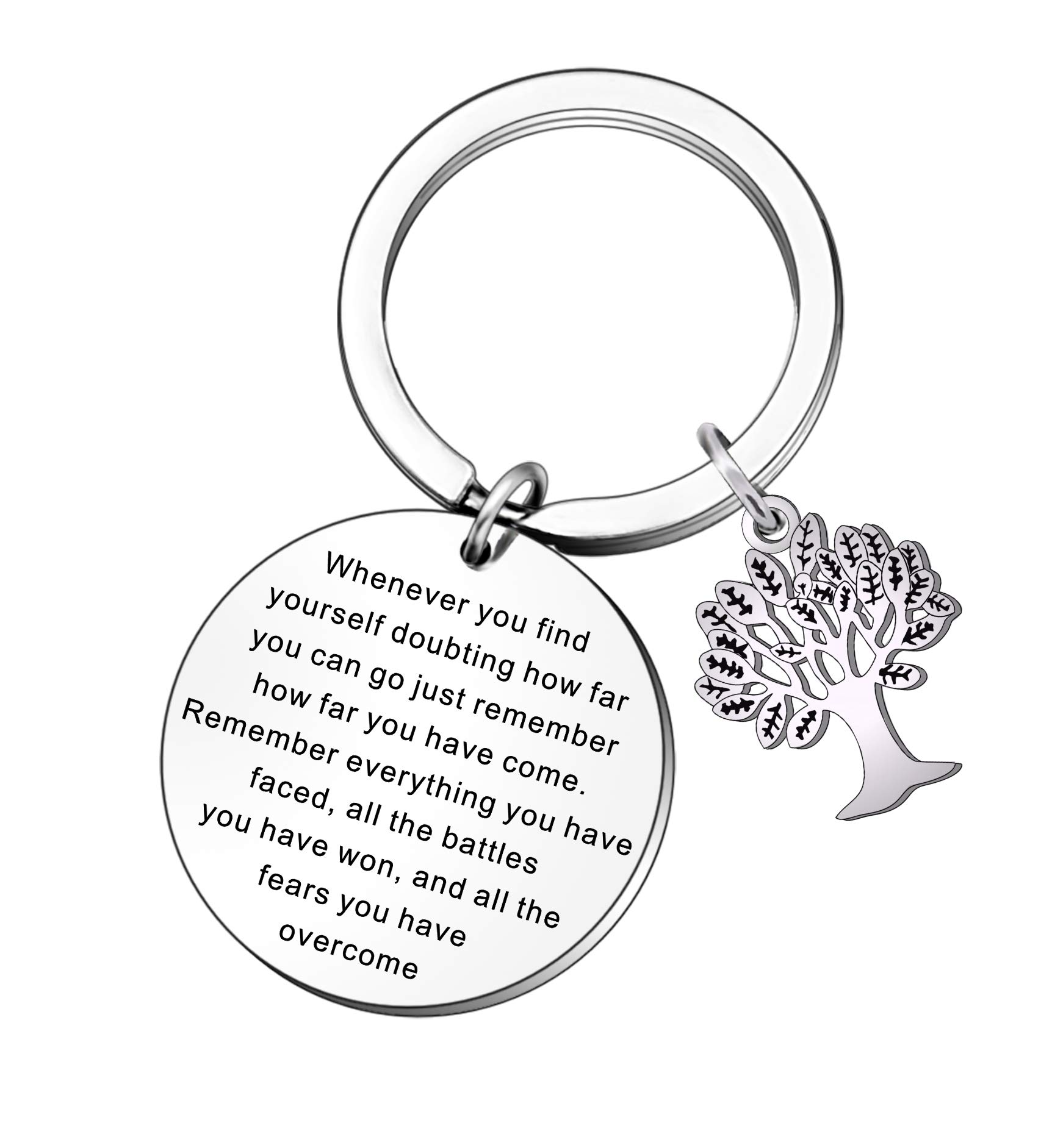 QMVMV Encouragement Recovery-Sobriety Keyring Positive-Awareness Sympathy - Cancer Survivor Gift for Women Man Inspirational Present Birthday Christmas Back to School
