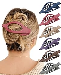 French Flat Hair Clips for Women - 6Pcs Flat Hair