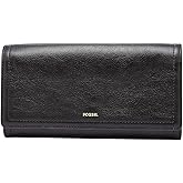 Fossil Women's Logan Leather RFID-Blocking Flap Clutch Wallet for Women