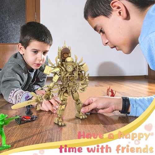 Blocs De Construction Titan Clockman – Set De Figurines Mobiles, Modèle Inspiré De L’anime !