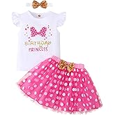 Beleva Toddler Kids Baby Girls Birthday Princess Outfit Dress Polka Dots Bubble Tutu Skirt Cake Smash Tulle Skirt