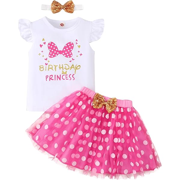 Amazon.com: Laqualle Toddler Kids Baby Girls Birthday Mickey Princess  Outfits Polka Dots Bubble Tulle Tutu dress clothes set 1-6T: Clothing,  Shoes & Jewelry