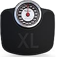Adamson A27 Scales for Body Weight - Up to 350 LB - Oversize XL Scale 14.6"x14.4" - Anti-Skid Rubber Surface Extra Large Numbers - High Precision Bathroom Scale Analog - Durable with 20-Year Warranty