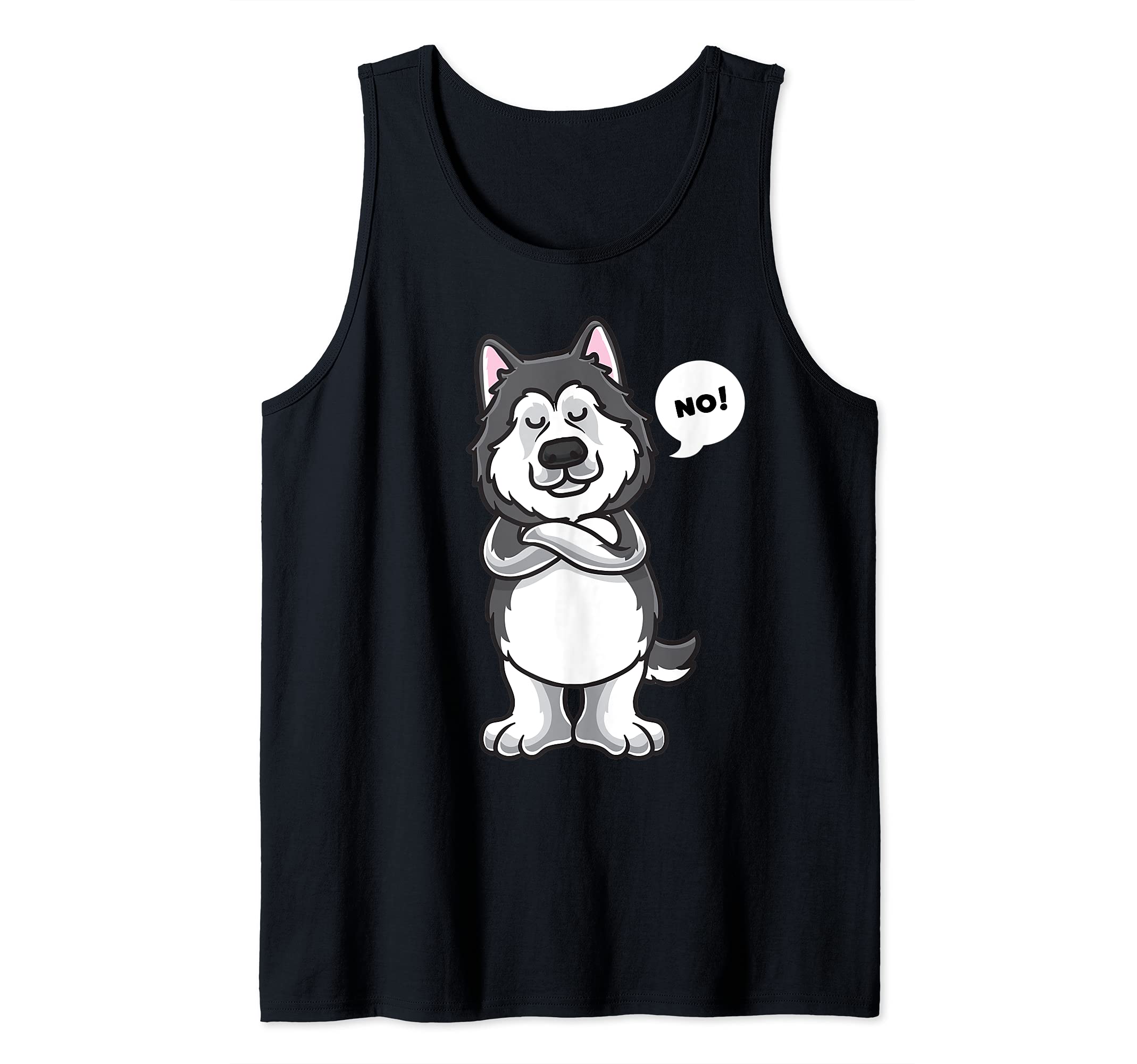 Alaskan Malamute funny Stubborn Dog Tank Top