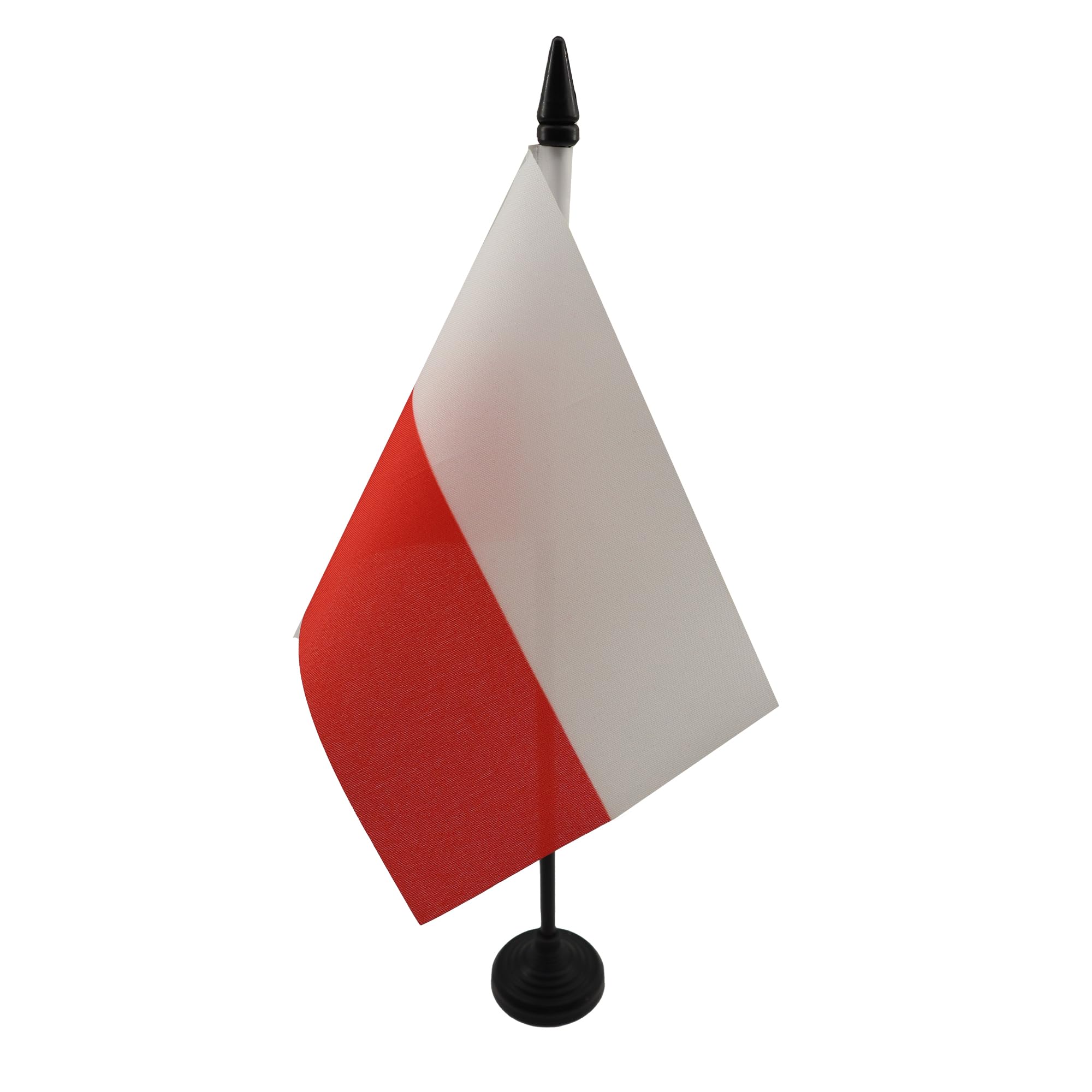 AZ FLAG - Poland Table Flag 4'' x 6'' - Polish Office Mini Banner 100% Polyester 15 x 10 cm - Mini Desk Flag with 10'' Pole and Black Plastic Base