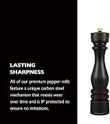 Cole & Mason London 30cm Chocolate Wood Salt Mill Grinder Ceramic Mechanism view 4