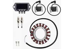 TOOBOP Stator For Kohler CV22S CV23S CV25 CH18 CH20 CH22 CH23 CH25 CV18 CV19 CV20 CV22 K181 K482 K241 K301 K341 Ignition Coil 24 584 45-S 237878-S 15/20 AMP W/Voltage Regulator