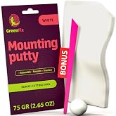 GreenFix Mounting Putty 2.65oz - White Museum Adhesive Sticky Tack Removable - Tacky for Collectibles Figurines Arts &amp; Crafts - Poster for Walls Non Marking
