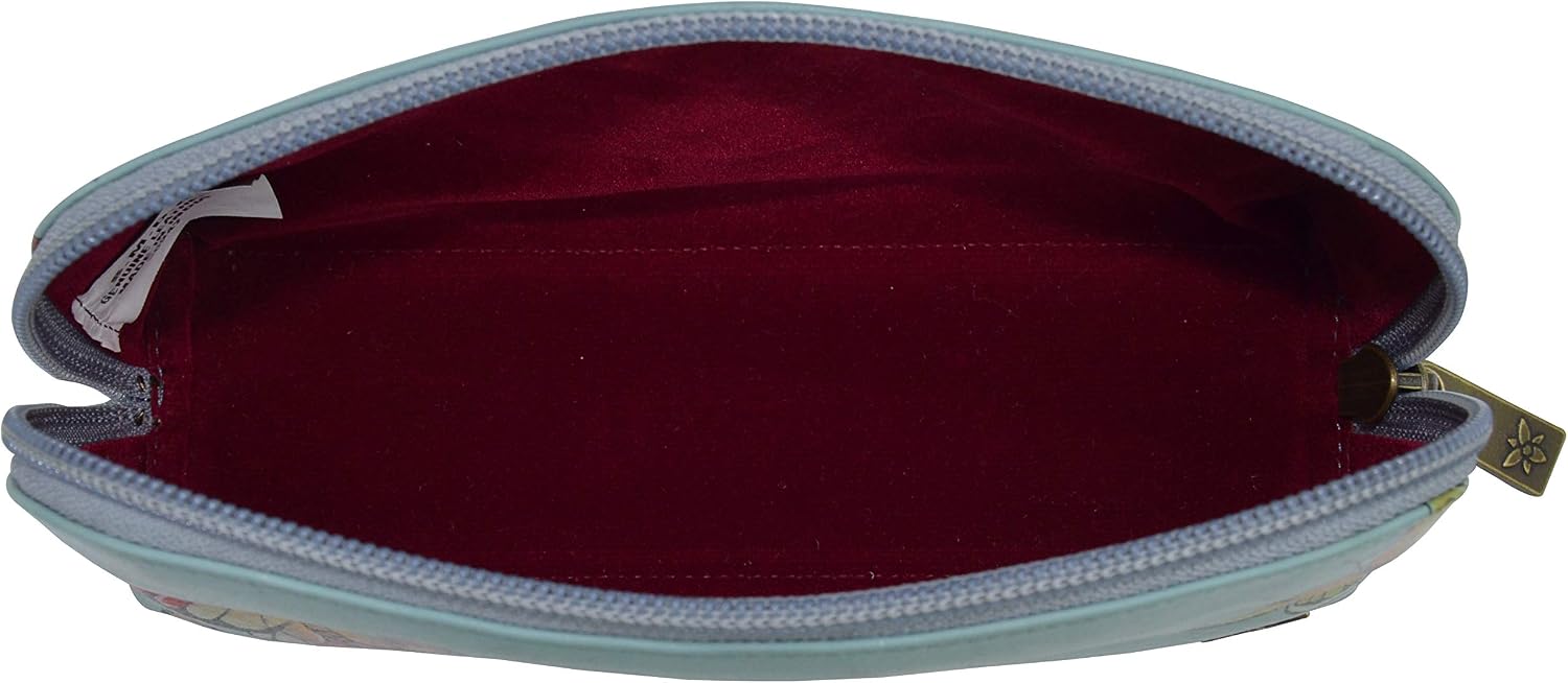Anuschka Hand-Painted Women’s Genuine Leather Eyeglasses & Cosmetic Pouch - Butterfly Heaven - Image 4