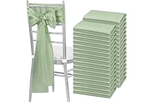 fani 120 PCS Sage Green Satin Chair Sashes Bows Universal Chair Cover for Wedding Reception Restaurant Event Decoration Banquet,Party,Hotel Event Decorations (7 x 108 inch)