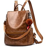 CHERUTY Women Backpack Purse PU Leather Anti-theft Casual Shoulder Bag Fashion Ladies Satchel Bags