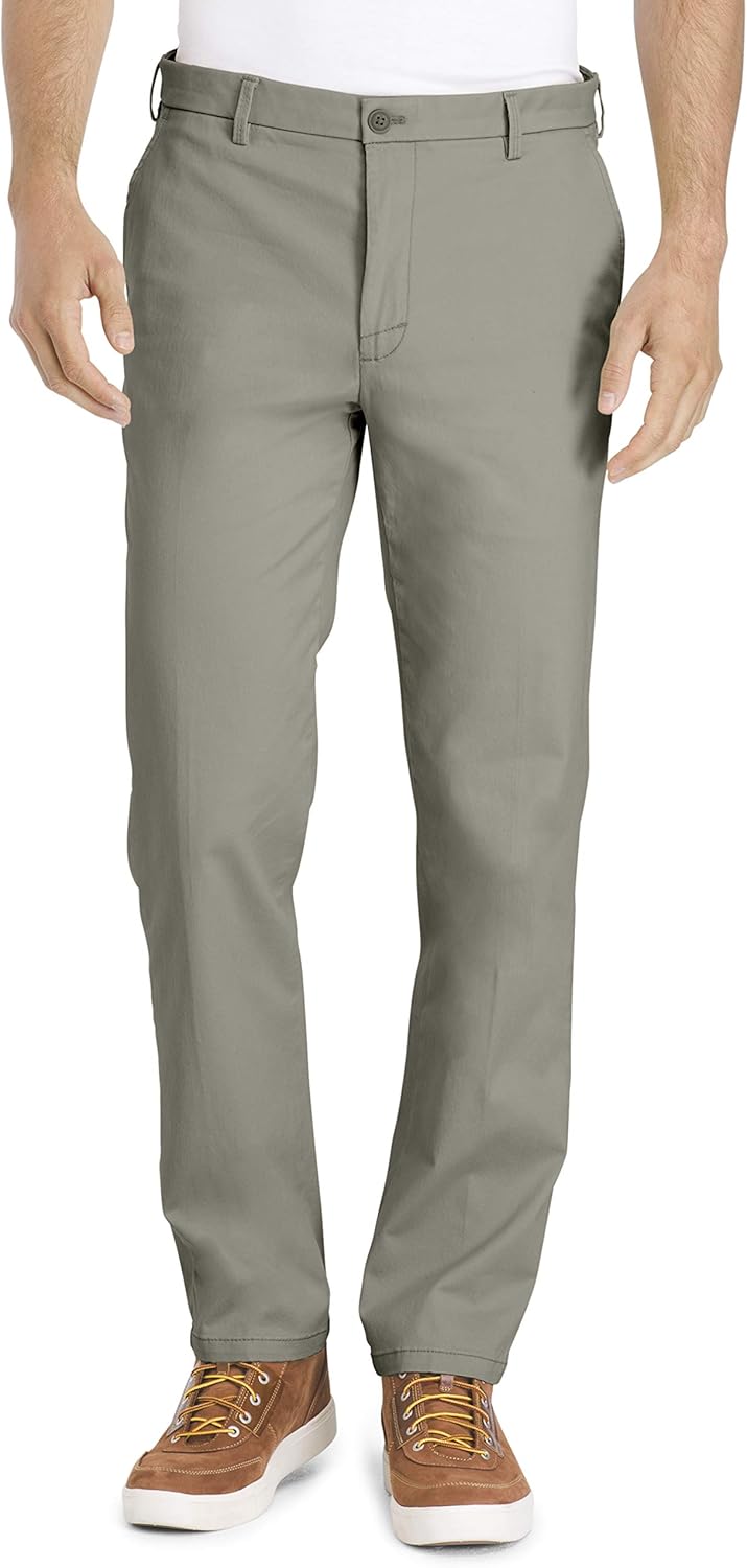 IZOD Men's Saltwater Stretch Flat Front Straight Fit Chino Pant at  Men’s Clothing store