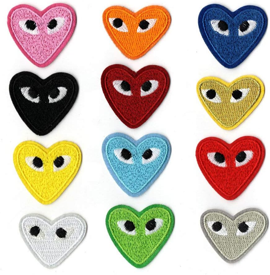 Cartoon Love Heart Eyes Patches Badges Patch Embroidered Appliques for