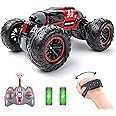 Powerextra Remote Control Car, Gesture Sensing RC Car, 4WD Transform Off Road Crawler, All Terrains Toy Stunt Car with Two Batteries, 50+ Mins Play Time for 6-12 Year Old Boys & Girls