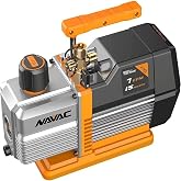 NAVAC NP7DP Pro Vacuum Pump - 7 CFM, 15 Microns, Dual-Stage AC Motor | Pro Series HVAC vacuum pump delivers 7 CFM flow with a dual-stage AC motor, 15-micron vacuum and forced oil circulation.