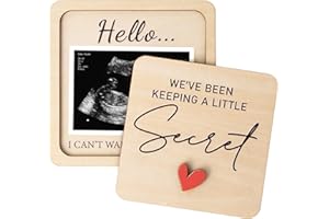 KATINAT Grandparent Reveal Keepsake, Pregnancy Announcement for Grandparents, Baby Announcement Sign, Ultrasound Picture Frames Wooden Keepsake Box, First Time Grandparents Gift