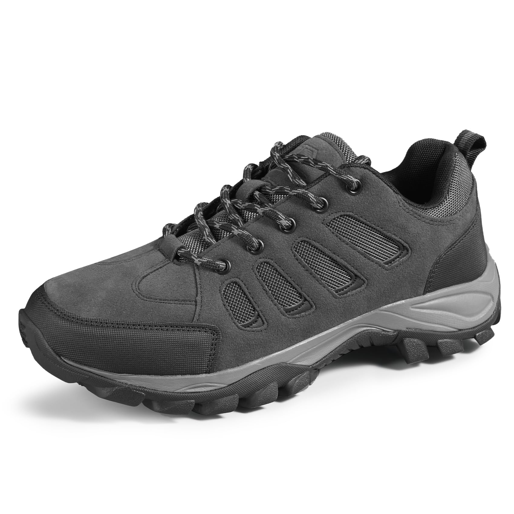 TRAILBLITZ Wanderschuhe Herren Halbschuhe Atmungsaktive rutschfest Leicht Komfort Sneaker Reisen Bergsteigen Sportschuhe Klassiker Mode (43 Herren,Schwarzgrau)